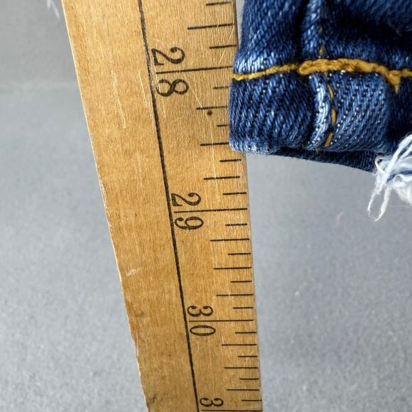 Kancan Jeans Women's 13/30 Dark Blue Skinny Factory Distressed Preppy Grunge - Picture 13 of 14